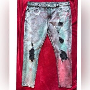 Embellish Jeans Mens 44x30 Distressed Paint Splatter Streetwear Denim